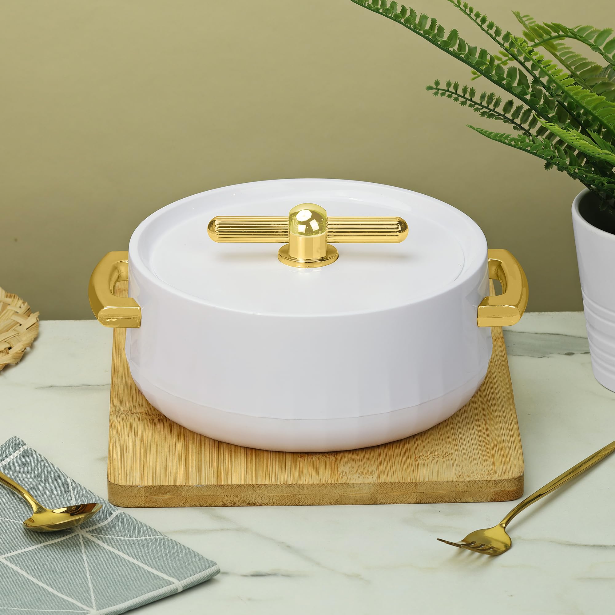 Selvel Giving Shape To Life! Elegance Inner Steel Casserole Set Of 3 (1700Ml, 1200Ml, 600Ml) |Bpa Free|Advanced P.U. Insulation|